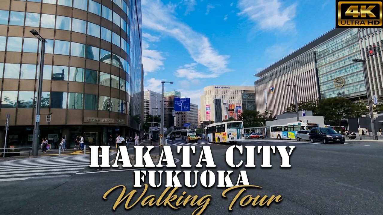 Walking | Hakata City | Fukuoka 🇯🇵 🚶&zwj;♂️ 4k