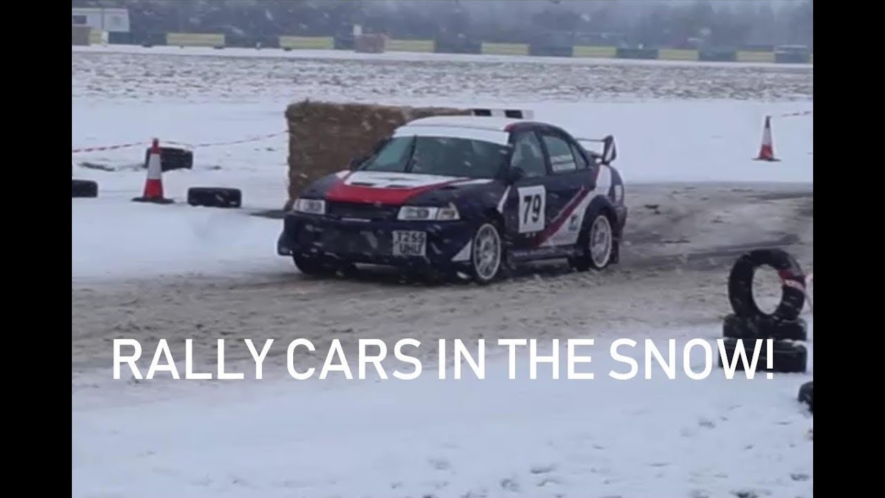 Rally cars in the Snow! - Jack Frost Rally Stages 2018 at Croft Circuit