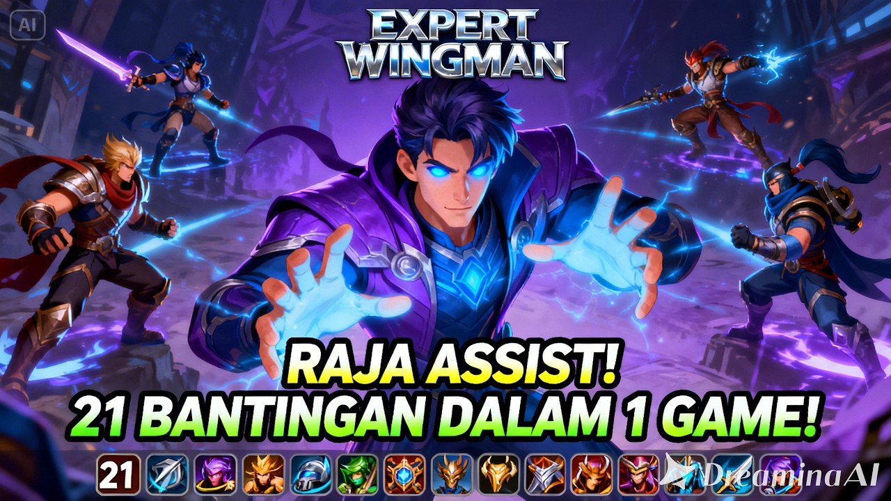 expert wingman dengan 21 assist, estes paling berani berhadap musuh berkat heal nonstop