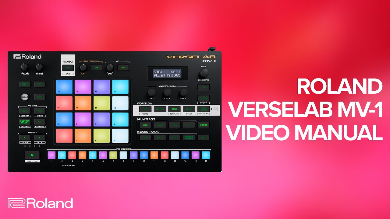 Roland VERSELAB MV-1 Song Production Studio Video Manual