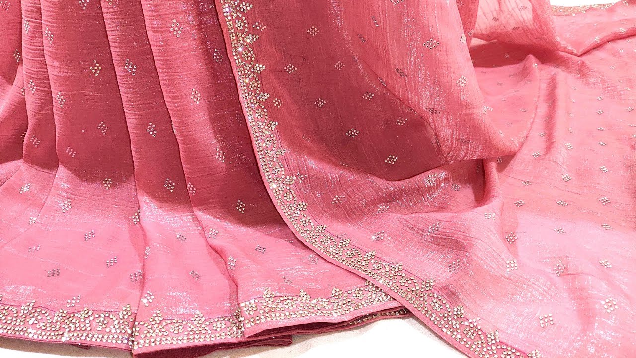 New Jimmy Choo Saree Stone Work Party Wear Saree Designer Saree