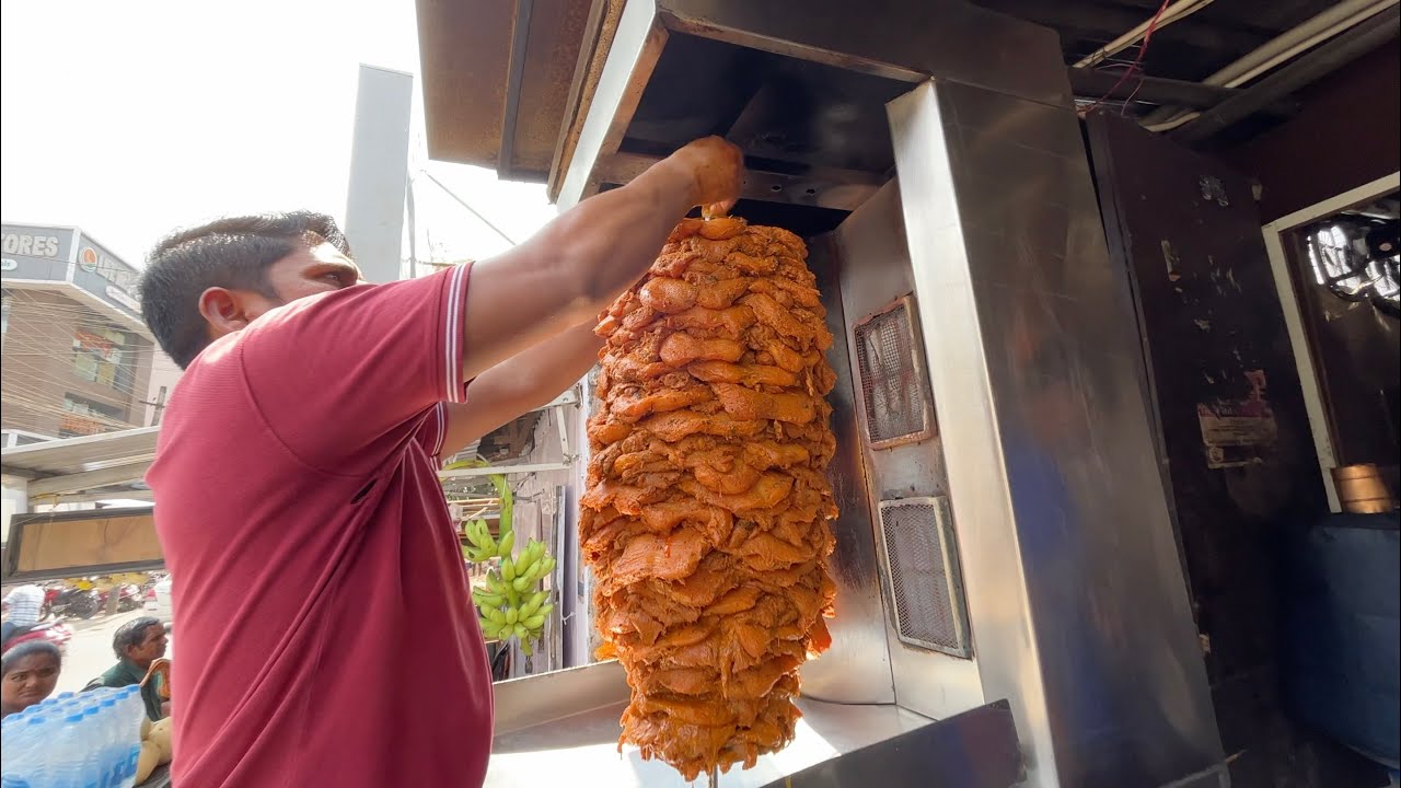 Gigantic Slab of Chicken Shawarma | Indian Street Food