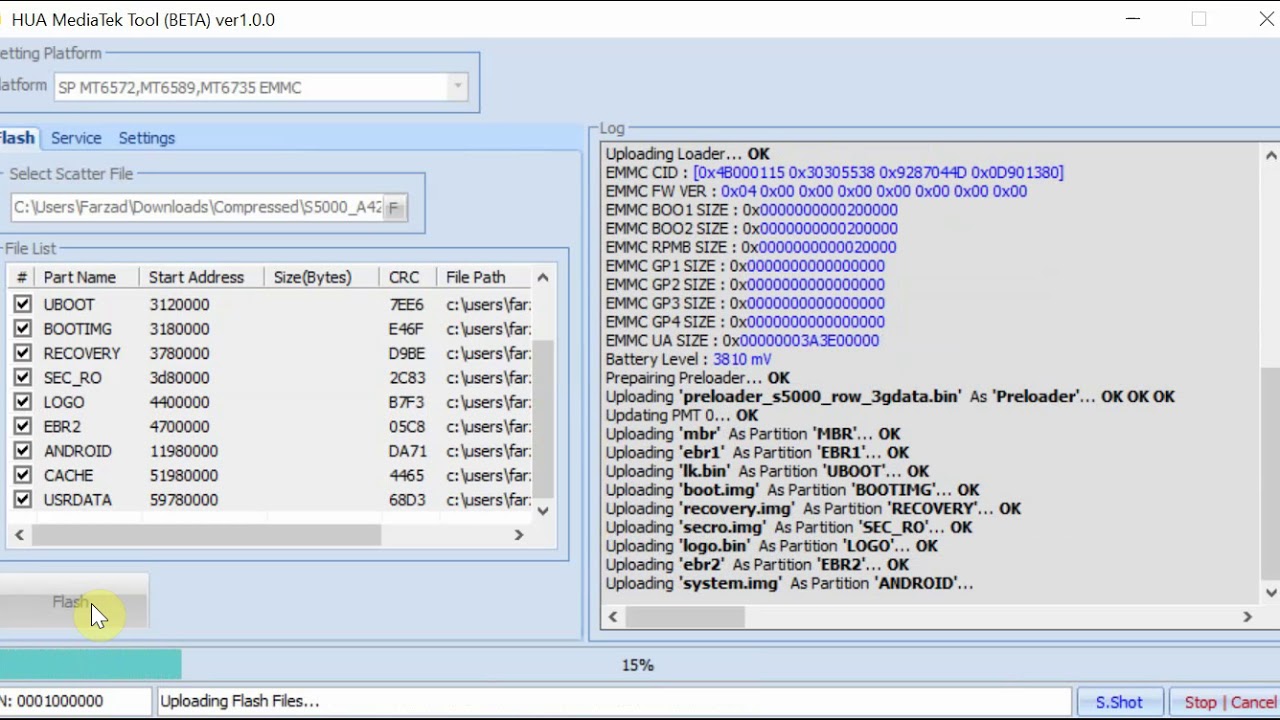 MT6589 WRITE FLASH DONE