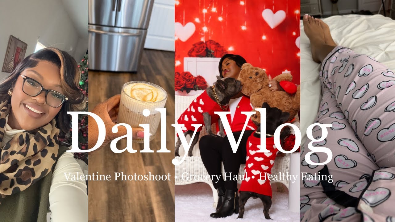VLOG: VALENTINE PHOTOSHOOT ❤️ | GROCERY HAUL 🛒 | DID BLEU HURT HIS LEG?! 🐾😱