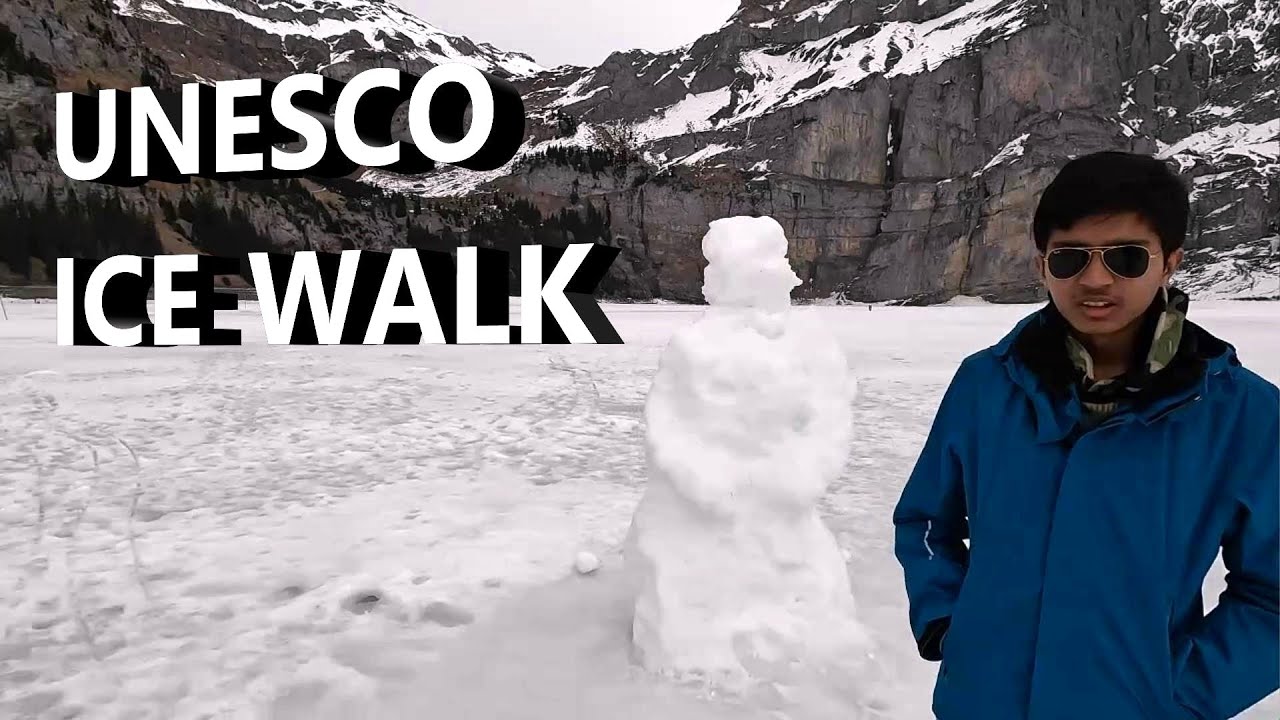 Oeschinensee Hike | Frozen Lake | Unesco Ice Walk | Winter | Kandersteg | Switzerland |Gopro 4K