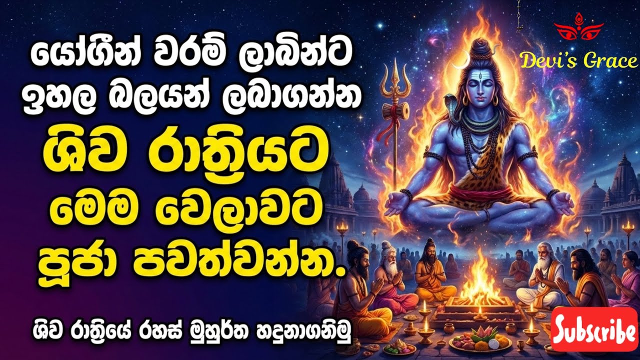ශිව රාත්‍රියේ රහස් මුහුර්ත හදුනාගනිමු.