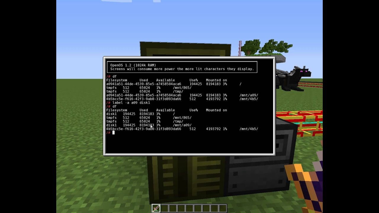 Minecraft: OpenComputers 1.7.2/1.7.10 - русский гайд. 2 Серия. Файловая система