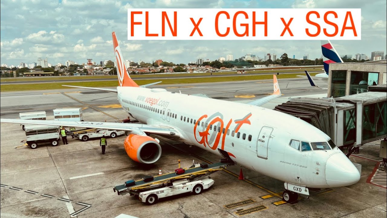 FLORIANÓPOLIS x SALVADOR COM CONEXÃO EM CONGONHAS VOANDO NO BOEING 737 MAX e BOEING 737-800 DA GOL
