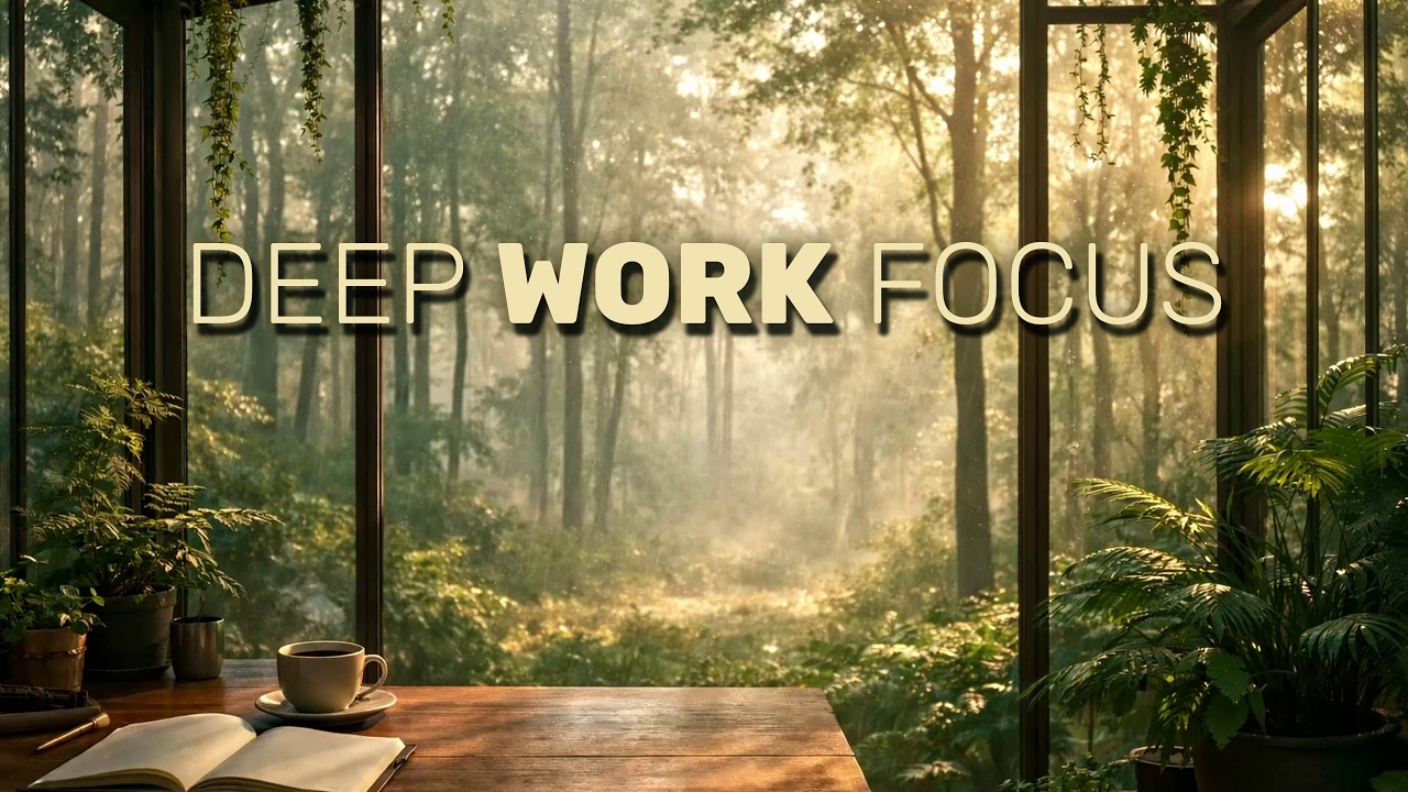 Deep Work Focus 🌿 Calm Piano Music for Concentration | 2 Hours