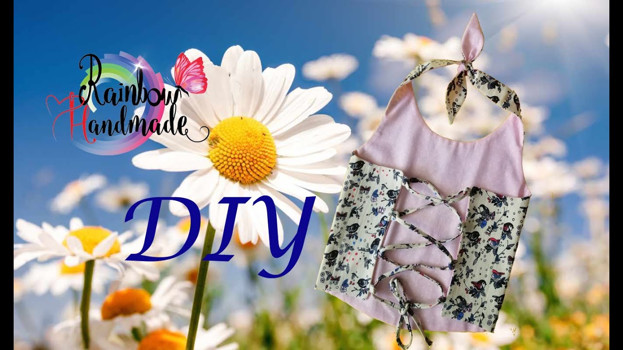 #длядевочки Летний топ на шнуровке/Summer top with a lace up