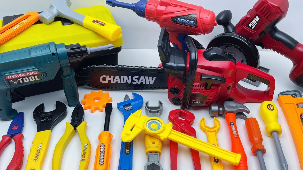 12-Minute Unboxing: A collection of professional power tools, from drills to chainsaws | toy review