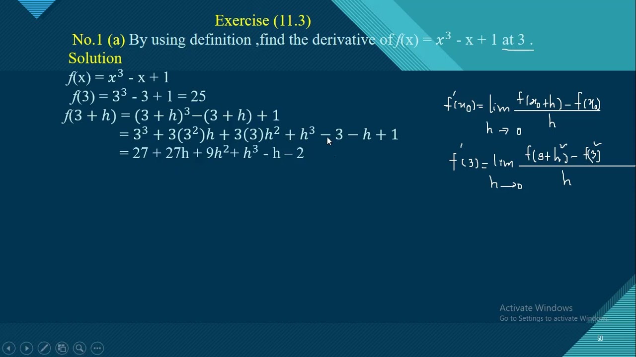 Grade 11 , chapter(11) ,Exercise ( 11.3) No.1 (a)