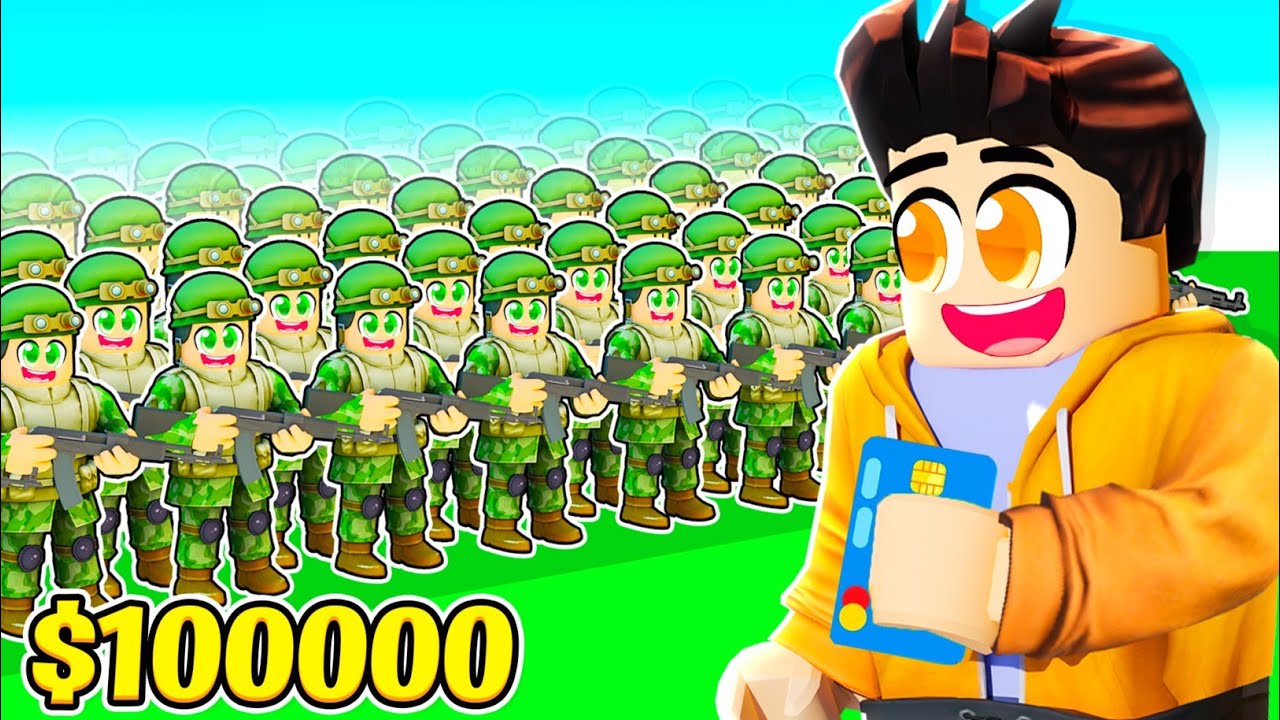 Spending $1,00,000 For STRONGEST ARMY In ROBLOX
