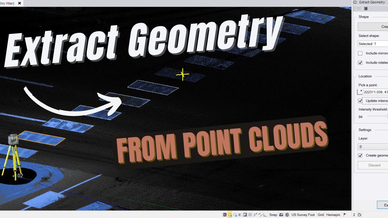 Point Cloud Feature Extraction - Extract Geometry command - Trimble Business Center
