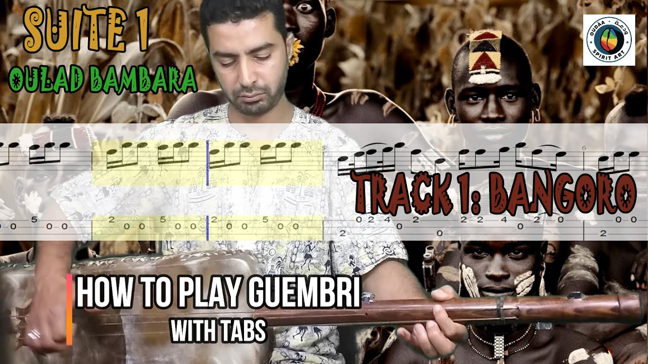 تعلم الكمبري أول طرح بانكورو في 5 دقائق /how to play guembri gnawa 1st track  bangoro in 5 min