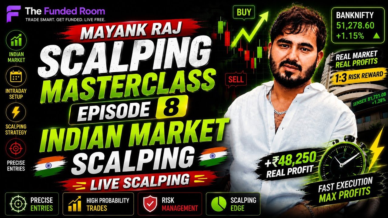 The #1 Indian Market Scalping Strategy🤯 | Scalping Masterclass Ep 8 | The Funded Room | Mayank Raj🔴