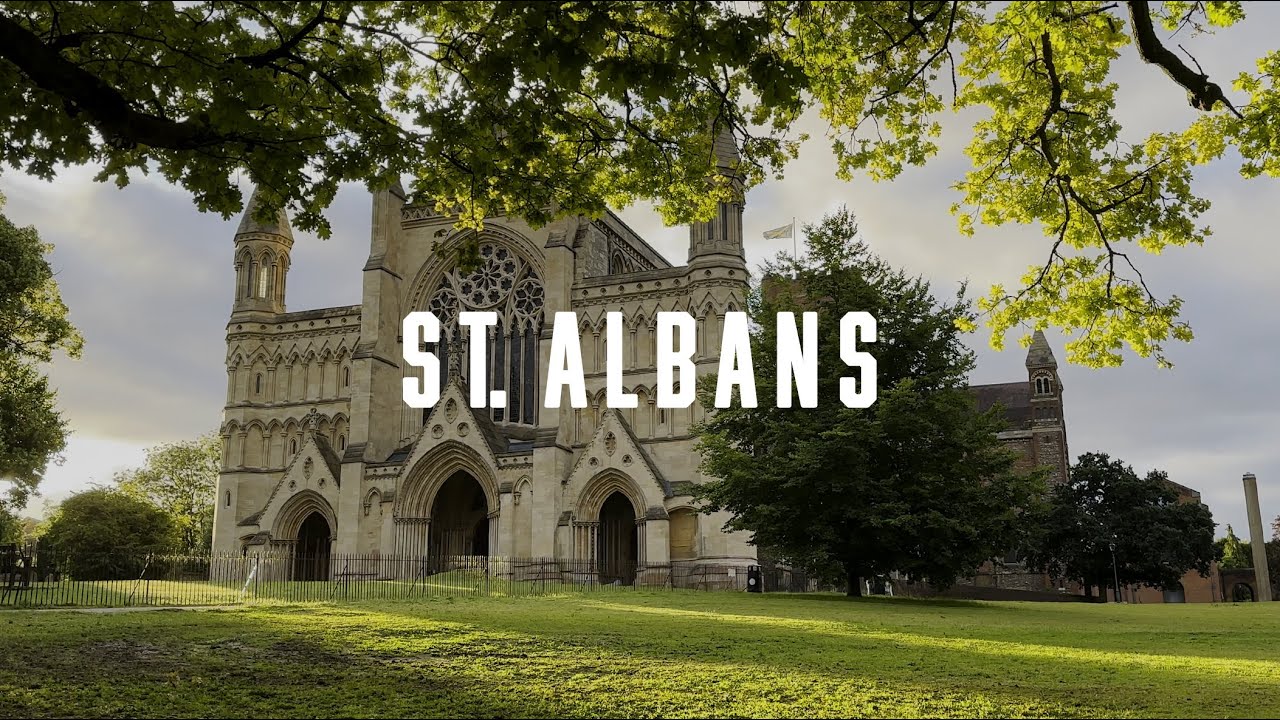 Early morning walk around EMPTY St Albans. Historic streets and Roman ruins. 4K | HDR