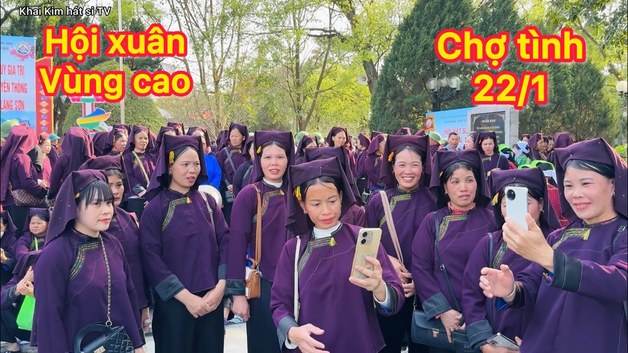 To&agrave;n cảnh hội xu&acirc;n Lạng Sơn đ&ocirc;ng vui nhiều người đẹp h&aacute;t si sli 22/1