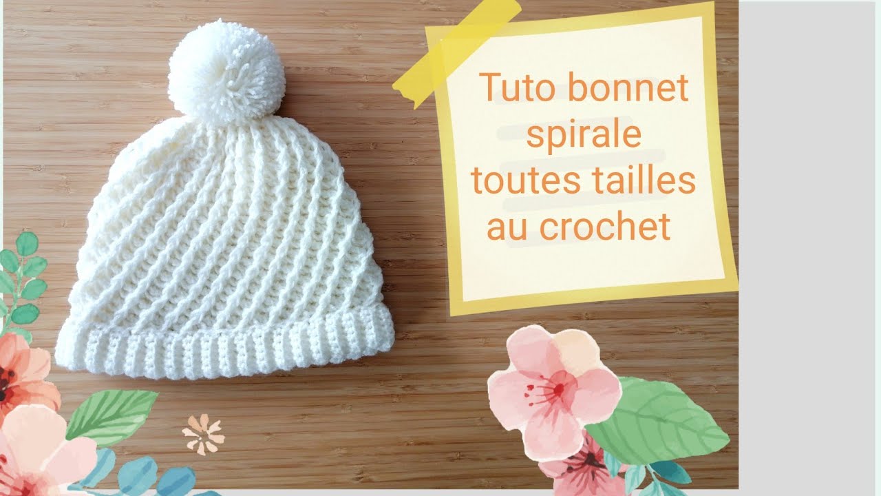 Partie n°2 manquante du bonnet (côtes) tourbillon au crochet 🚩 ISA TRICOT CROCHET 🚩