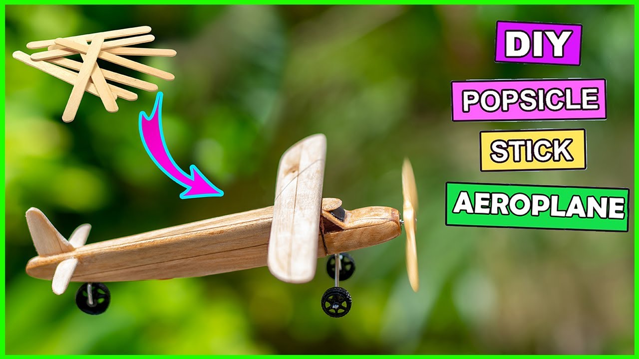 Amazing Airplane made with Ice Cream Sticks | Drone Motor and Propeller