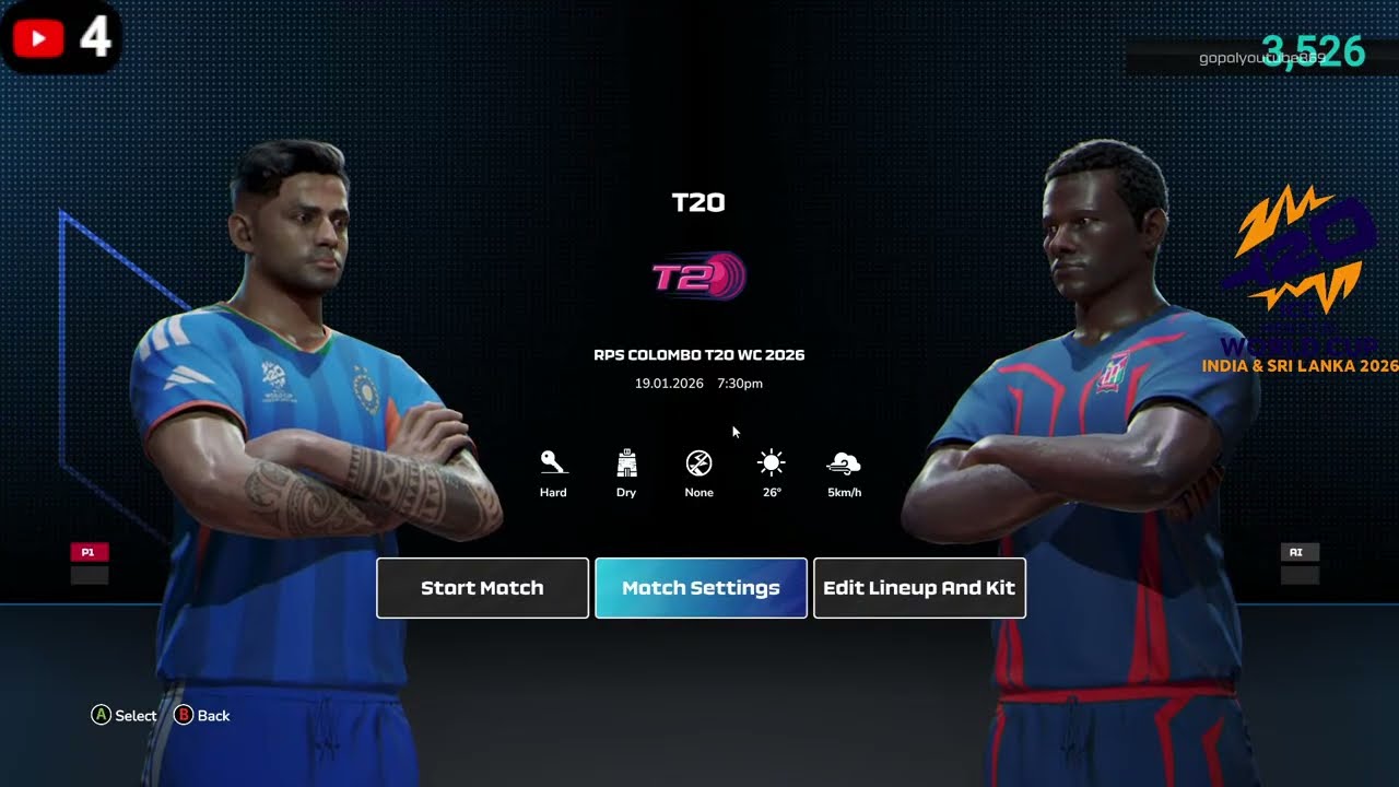 INDIA vs NAMIBIA   MATCH 18  T20WC CRICKET 26 GAMEPLAY AND LIVE STREAM