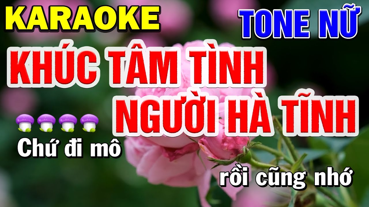 MỘT KHÚC TÂM TÌNH NGƯỜI HÀ TĨNH Karaoke Tone Nữ | Bến Tình Karaoke