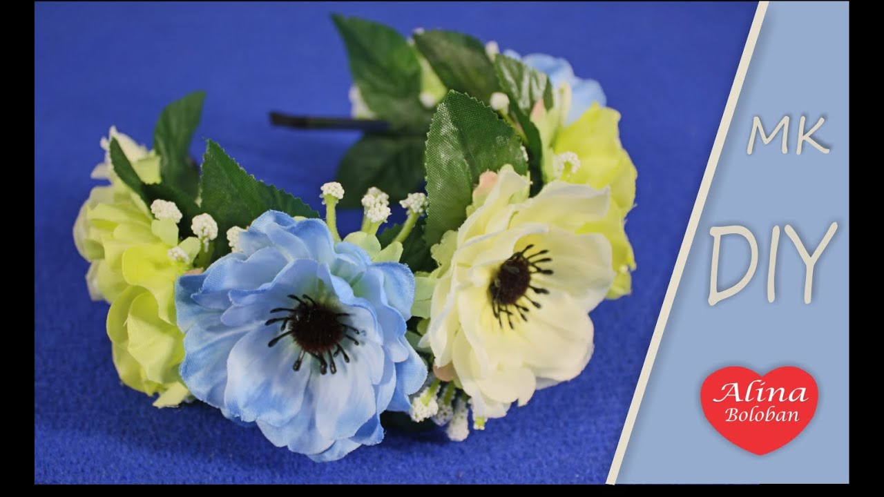 Нежный Веночек из Цветов / Delicate Wreath of Flowers. Tutoria