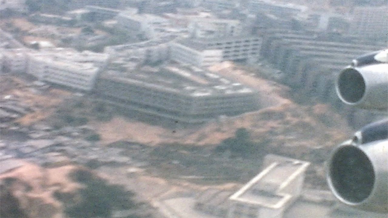 BOAC 707 Landing at Kai Tak Airport & old Hong Kong Club ~ 1966