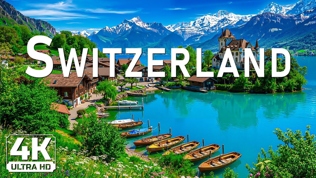 Switzerland in 4K 🏔️ | Majestic Alps, Crystal Lakes & Relaxing Alpine Music