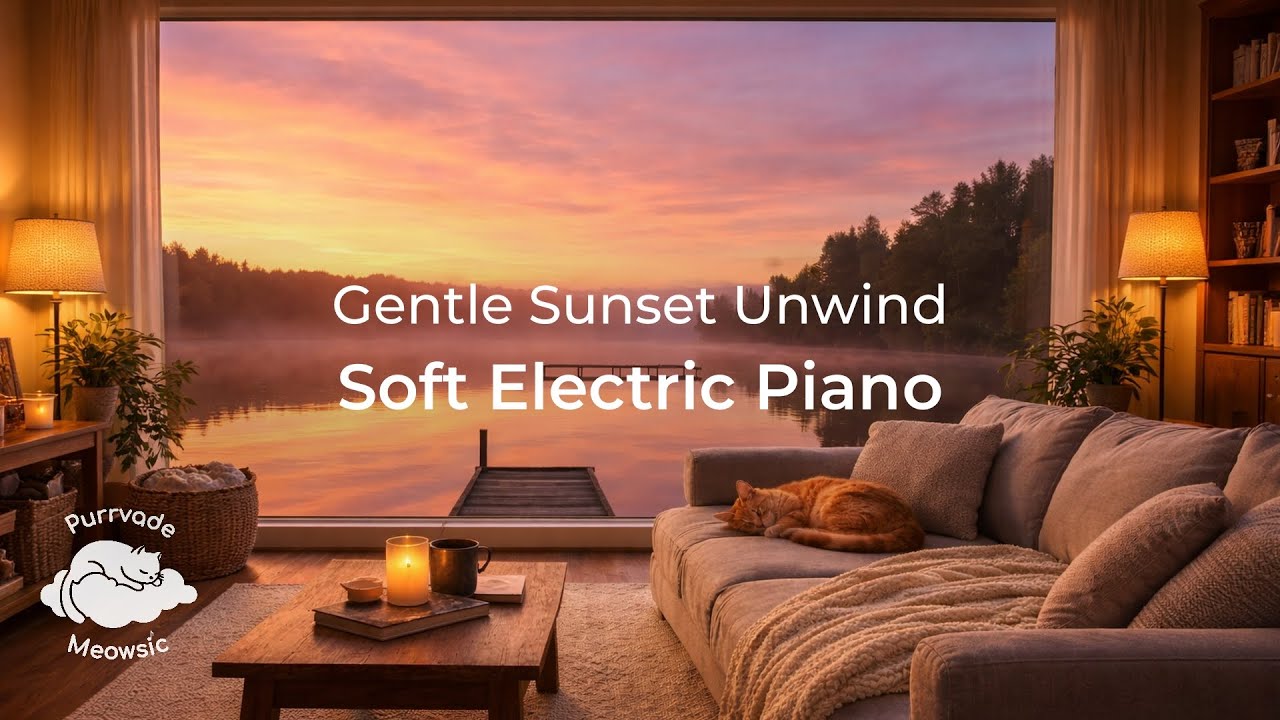 Gentle Sunset Unwind | Soft Electric Piano Ambient | BGM