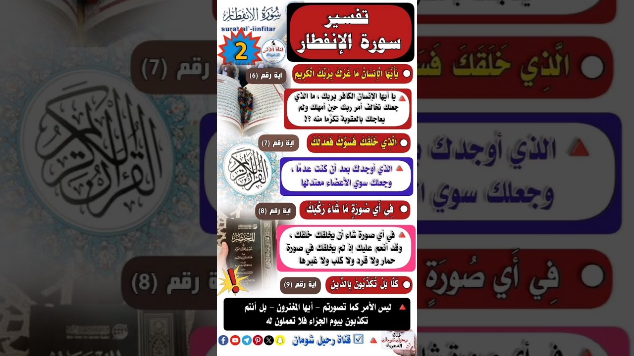 تفسير سورة الانفطار
