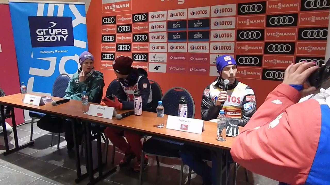 Andreas Wellinger i Johann Andre Forfang po konkursie drużynowym - Zakopane 2018