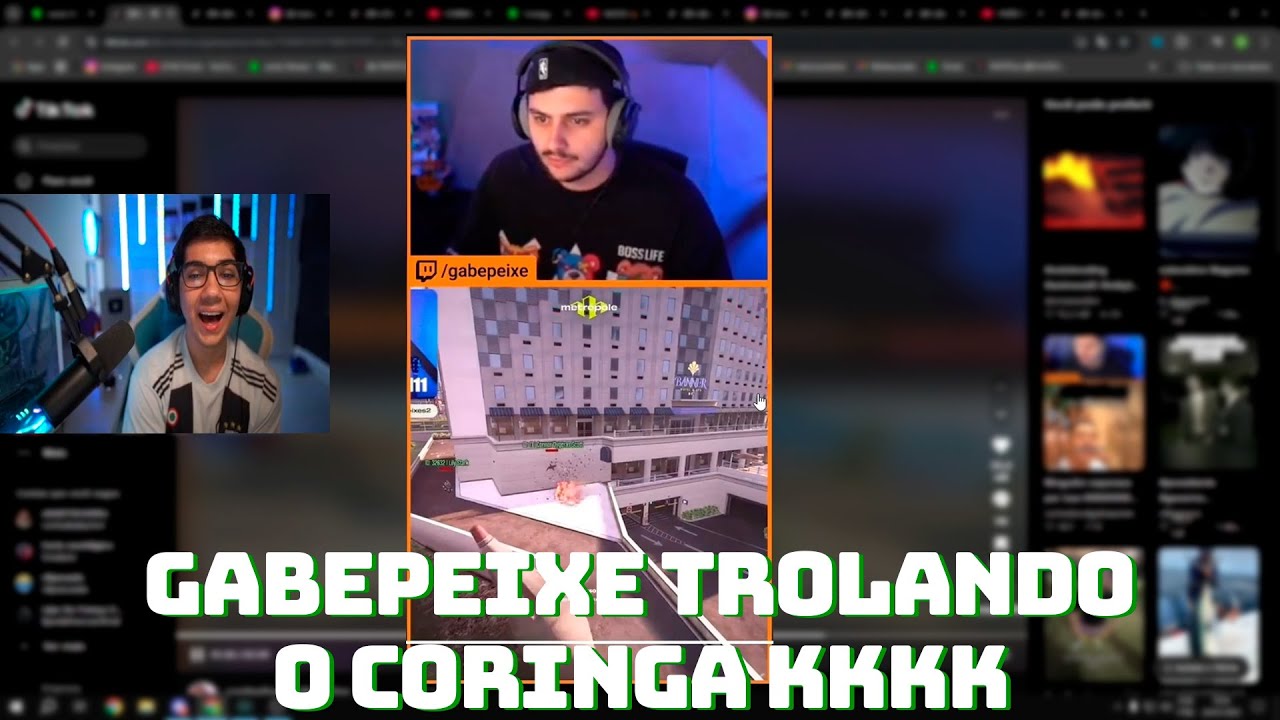 OVOTZ REAGINDO AO GABEPEIXE TROLANDO O CORINGA KKKK