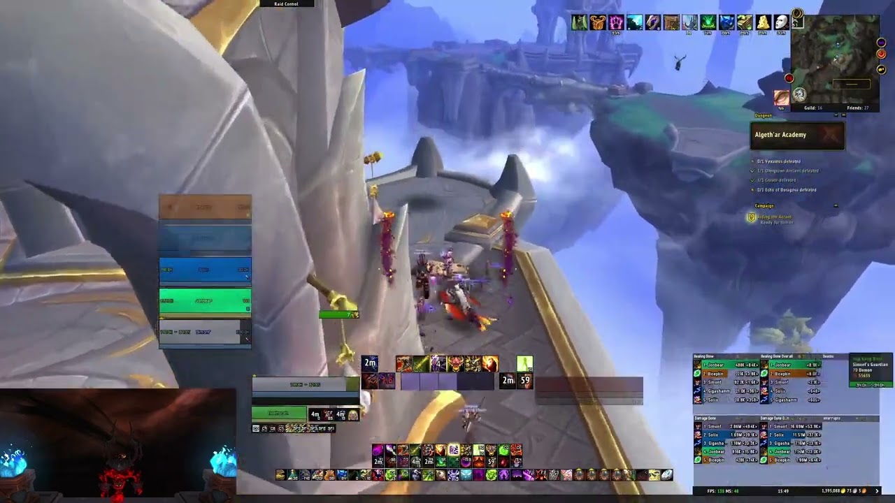 Trying the new dungeons! Academy/Neltharius m0 - Nether Portal Demonology Warlock - 50k DPS overall