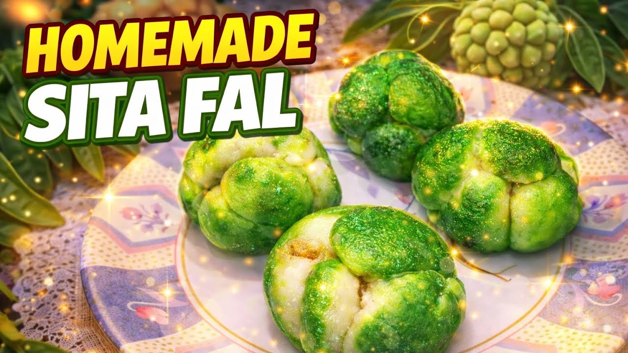 Ghar pe bana Sita Fal – itna soft & delicious ki market wala bhi fail! 💚 #sitafal #peetha 