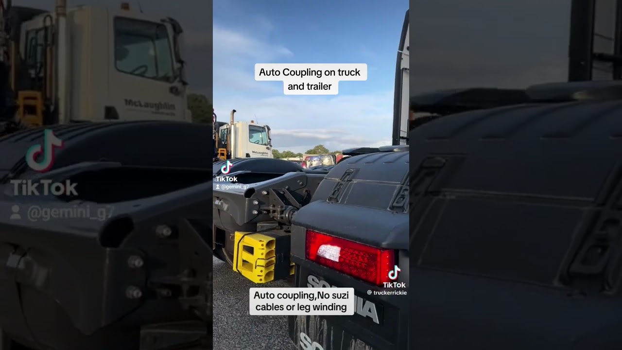 New Auto Coupling System On A Semi Truck & Auto Landing Gear