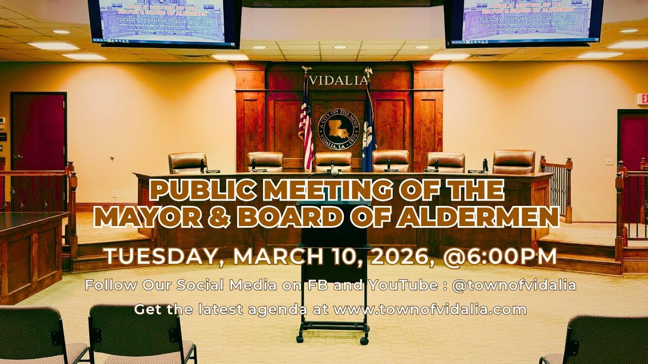 Town of Vidalia: Regular Public Meeting 3-10-26