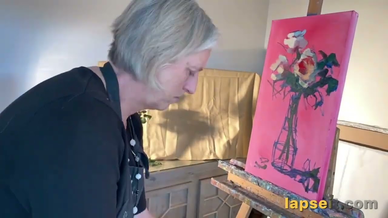 Time Lapse of Painting Garden Roses