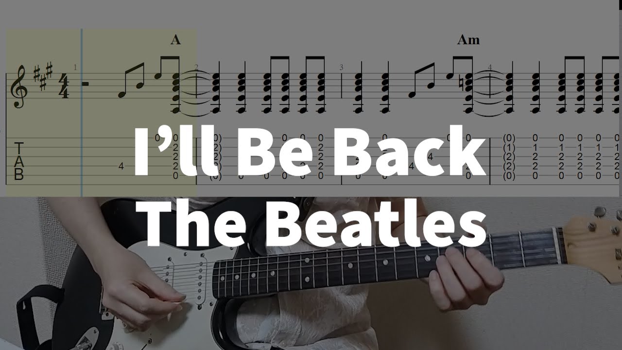 I'll Be Back - The Beatles | guitar tab easy