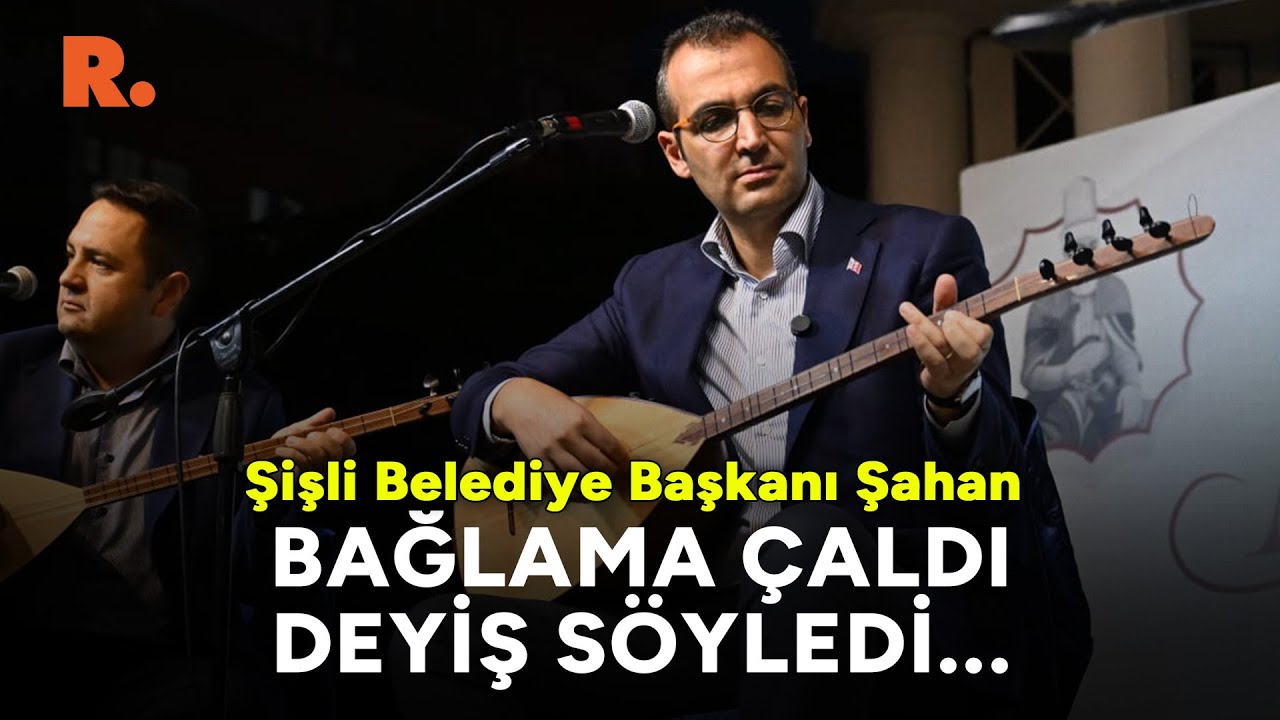 Şişli Belediye Başkanı Şahan, Aşure etkinliğinde bağlama &ccedil;aldı