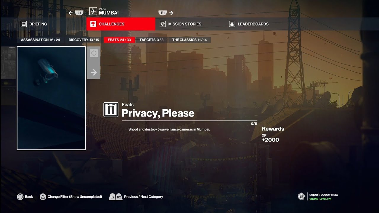 Privacy, Please - HITMAN WoA challenge (CHASING A GHOST)