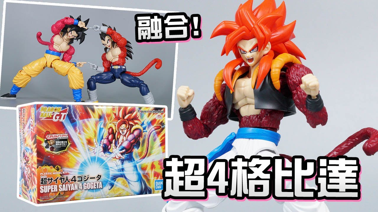 「融合!」 超4格比達  (Figure-rise Standard  龍珠模型) Super Saiyan 4 Gogeta