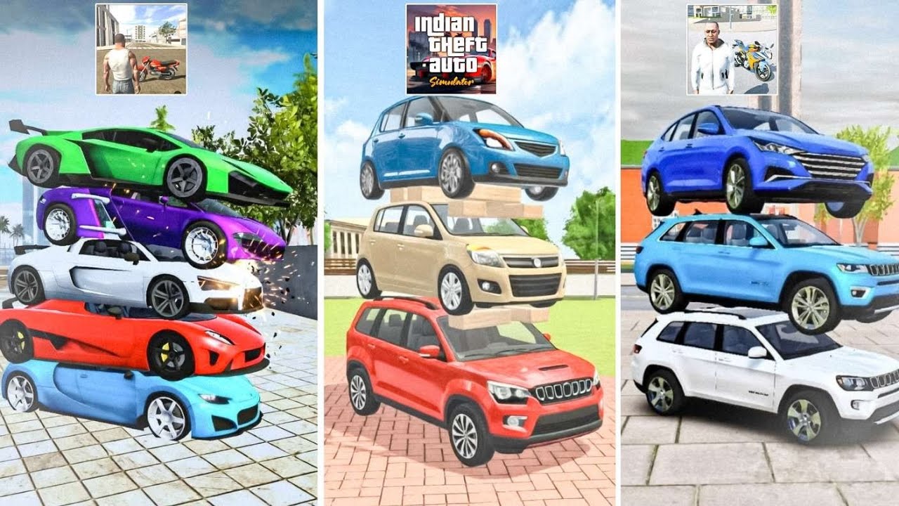 Cars Tower Challenge In Indian GTA Games 🤯🚗