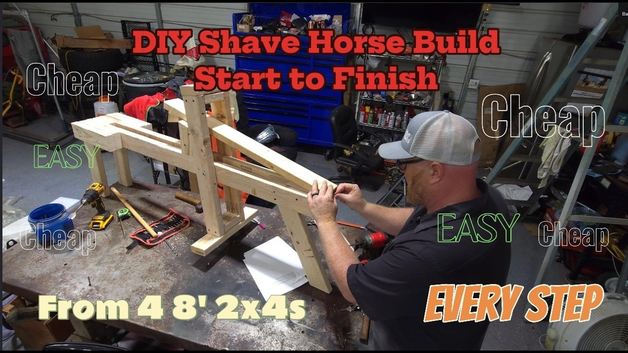 DIY Shave Horse Build From Just Four 2x4s – Step-by-Step Assembly!
