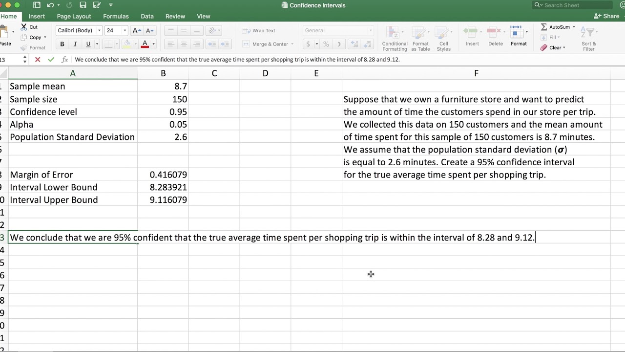 Interval Estimation on the Mean