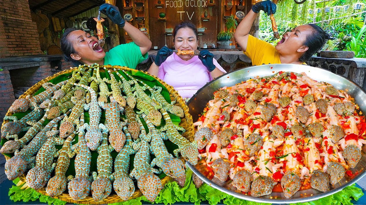 Gecko Barbecue with Sesame the Most Delicious Food Recipe in My Hometown