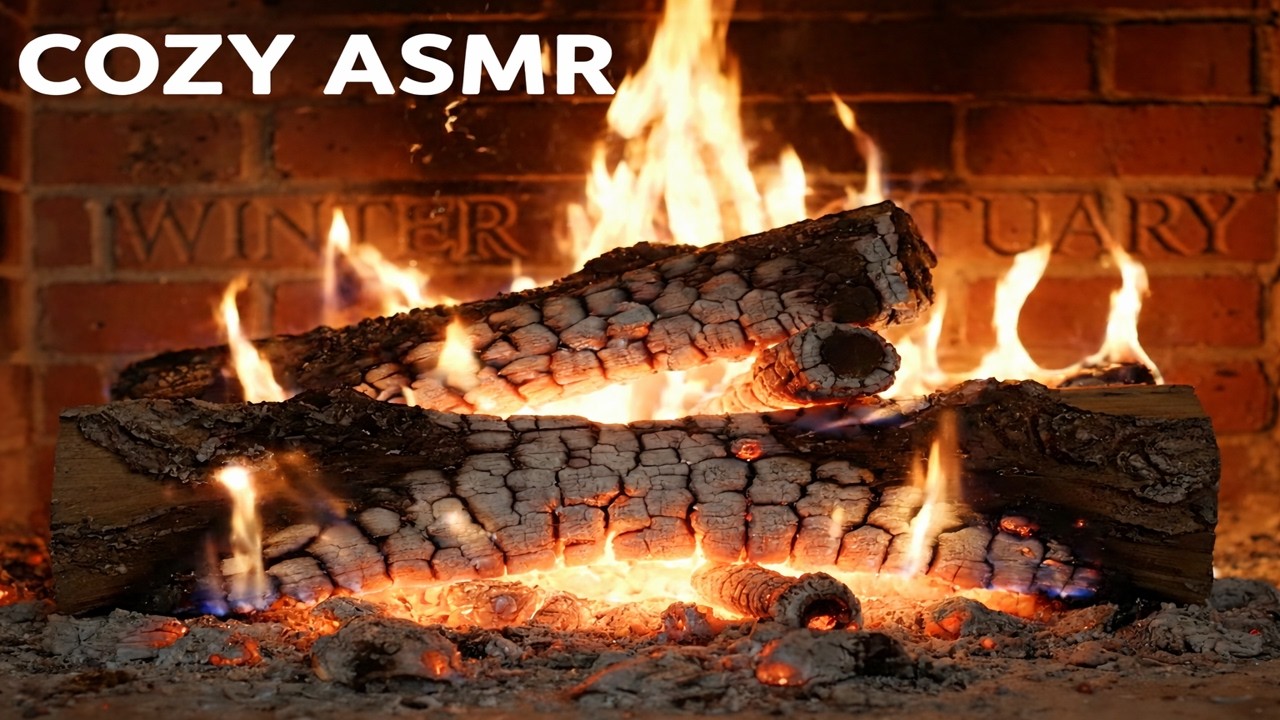 Realistic Fireplace ASMR | Cozy Crackling Fire for Sleep & Study (No Music)