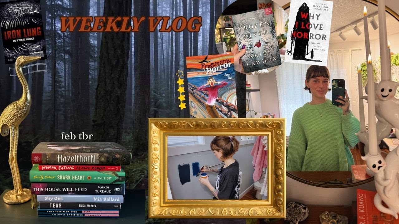 swatching paint colours, picking my feb tbr, & rainy forest walks 🌲🕯️📚