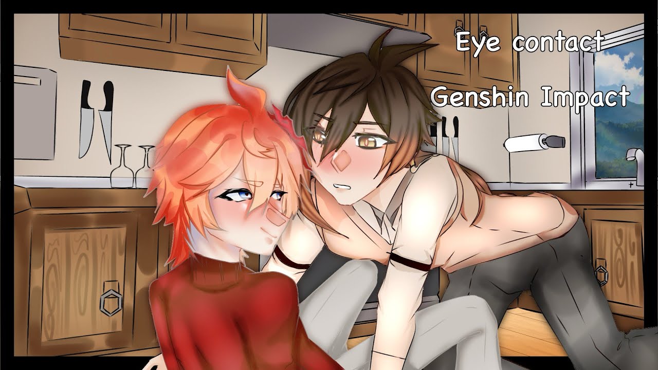 Eye contact TREND Genshin Impact ( Zhongli & Tartaglia) 🏳️‍🌈