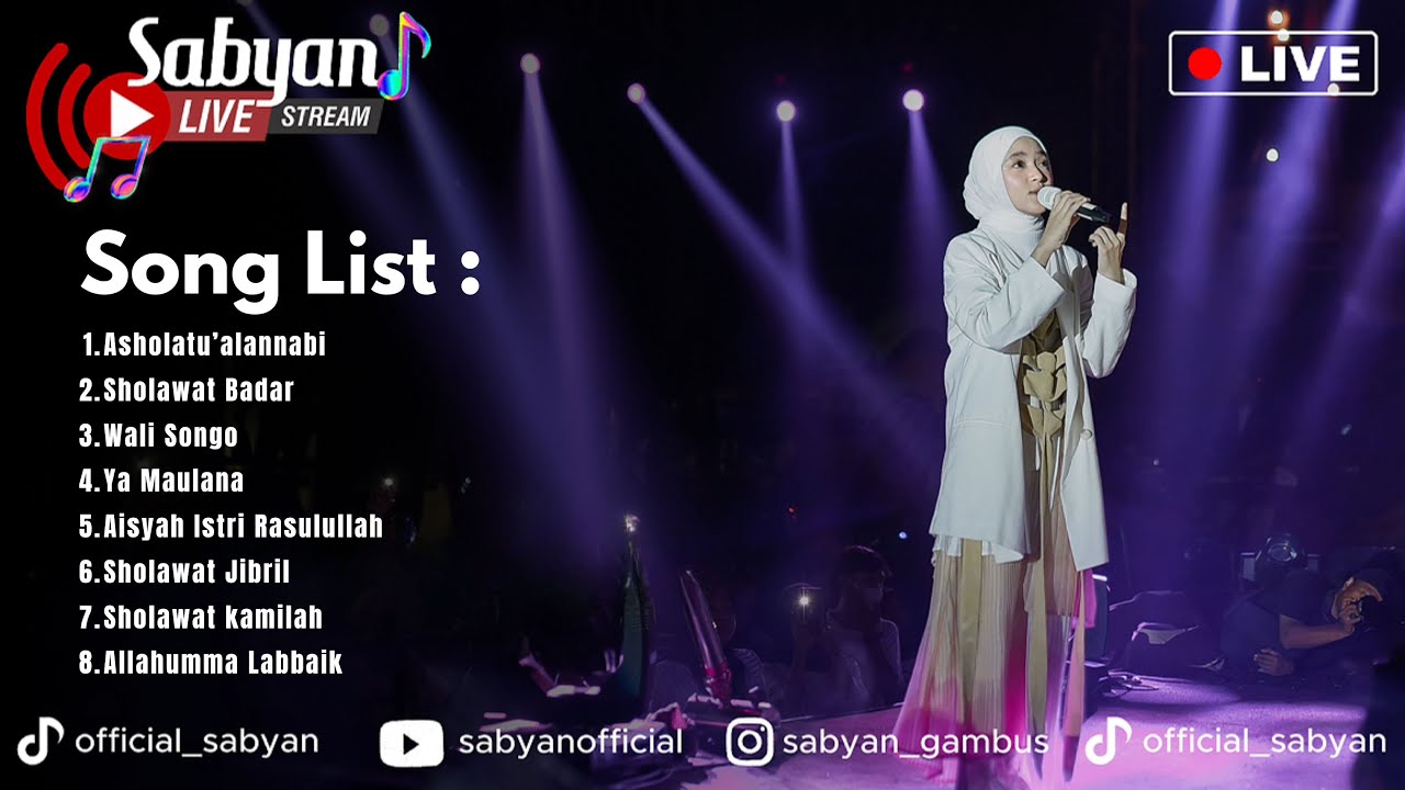 🔴 [12 JAM] SABYAN FULL ALBUM - 8 Lagu Terpopuler Diputar Ulang | LIVE NOW